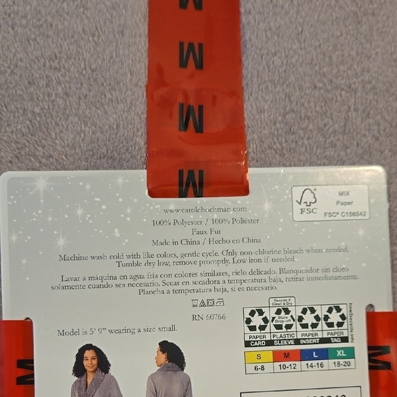 Gray Plush Wrap Robe - Picture 4 of 4